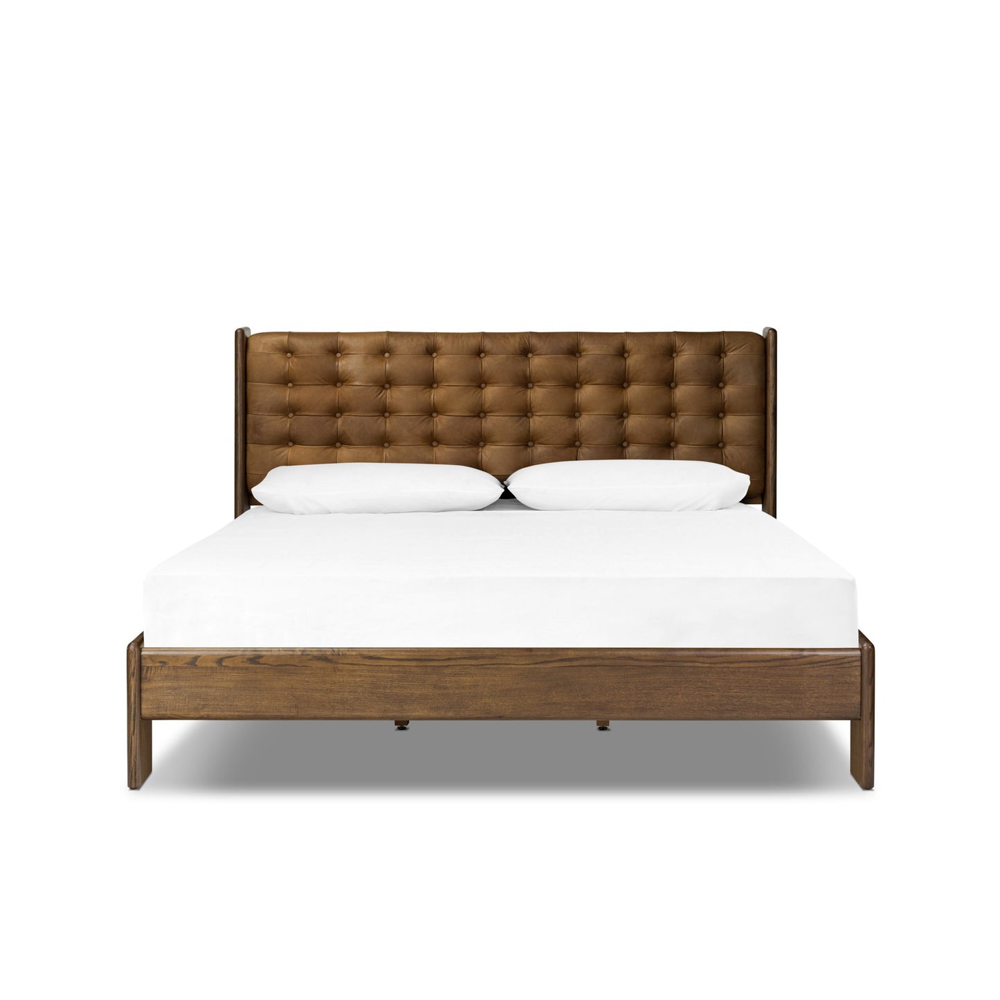 Halston bed: heirloom sienna-terra brown ash-terra brown ash veneer-king