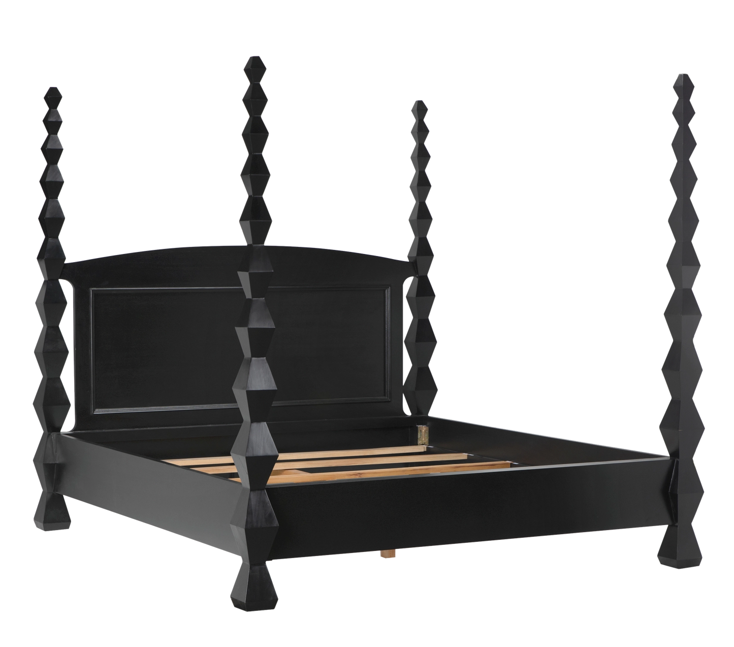 Brancusi bed, queen, hand rubbed black