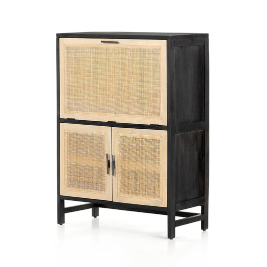 Caprice bar cabinet-natural cane