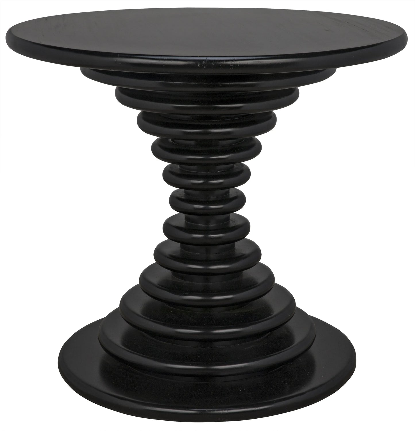 Scheiben side table, hand rubbed black