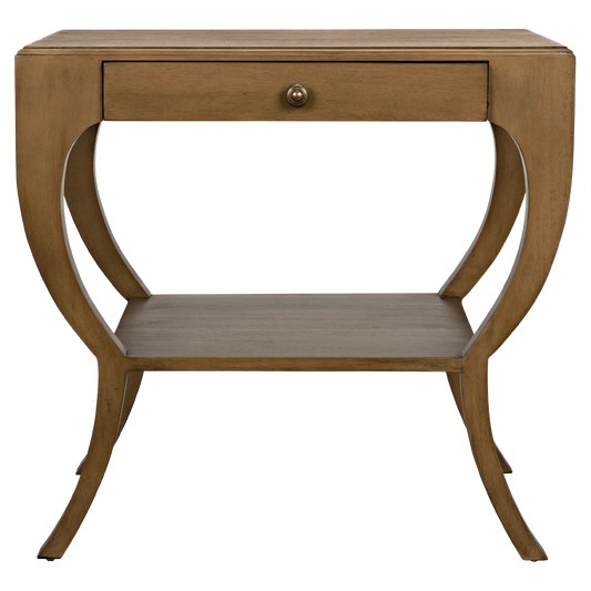 Maude side table, saddle brown