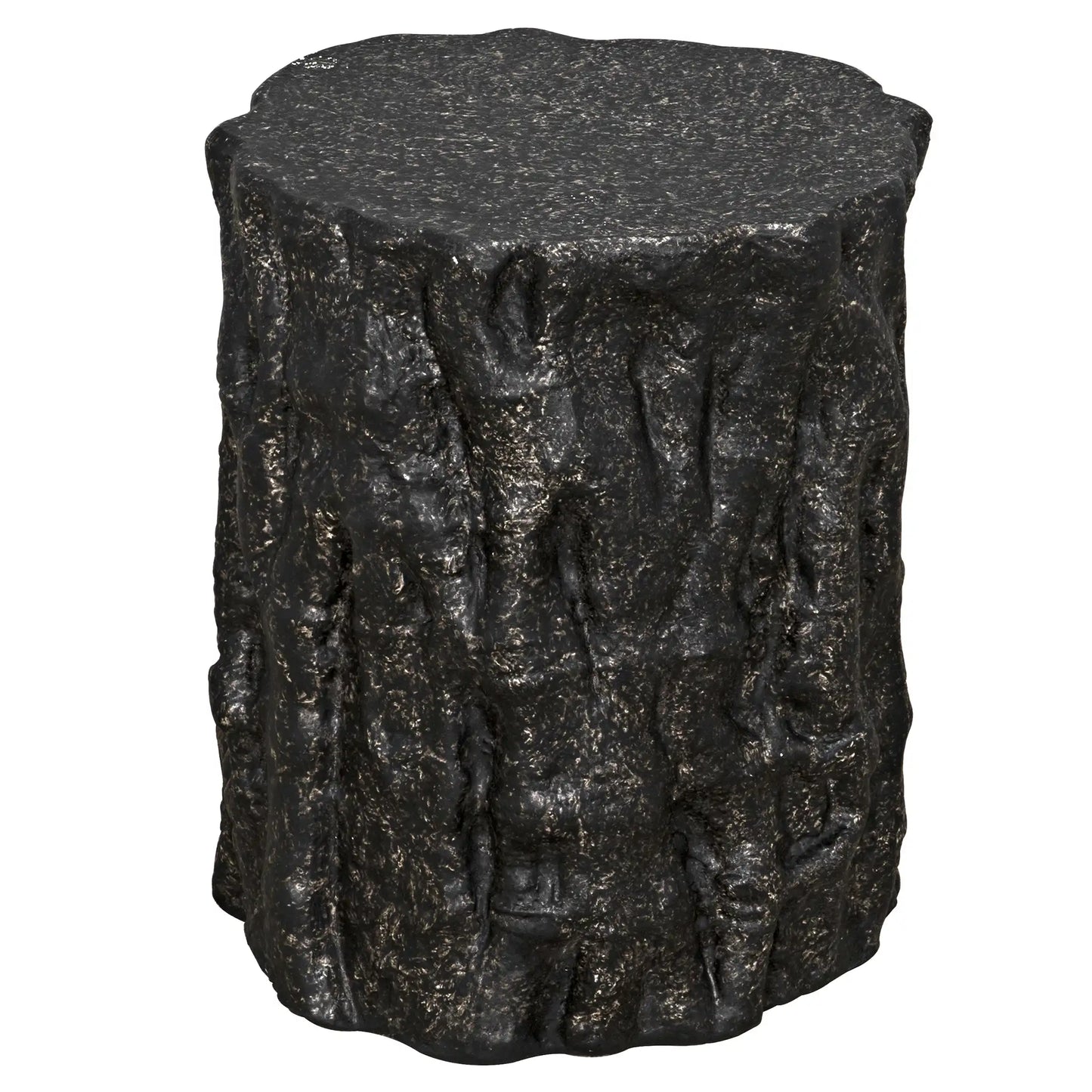 Damono stool/side table, black fiber cement