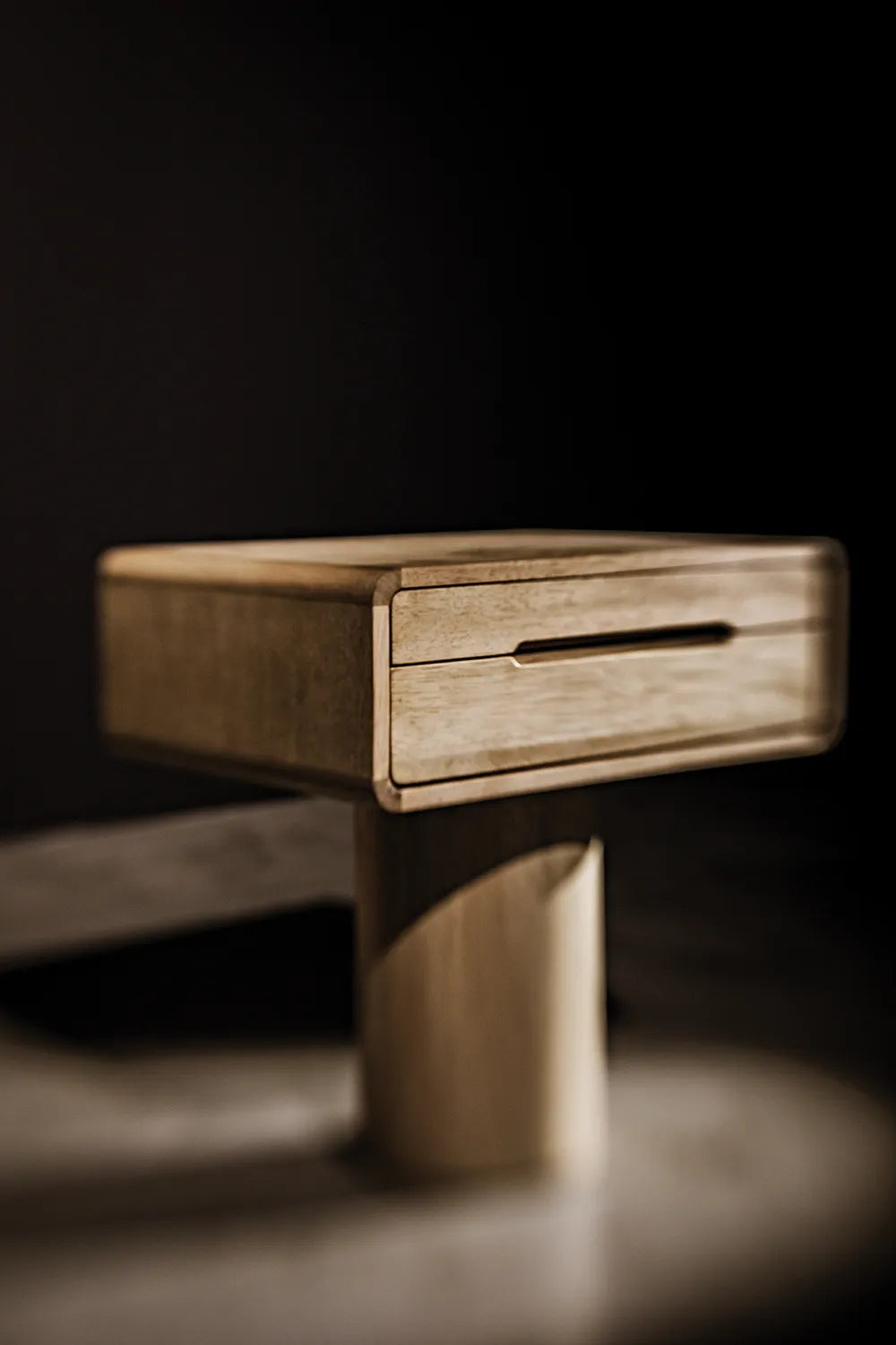 Langford side table, washed walnut