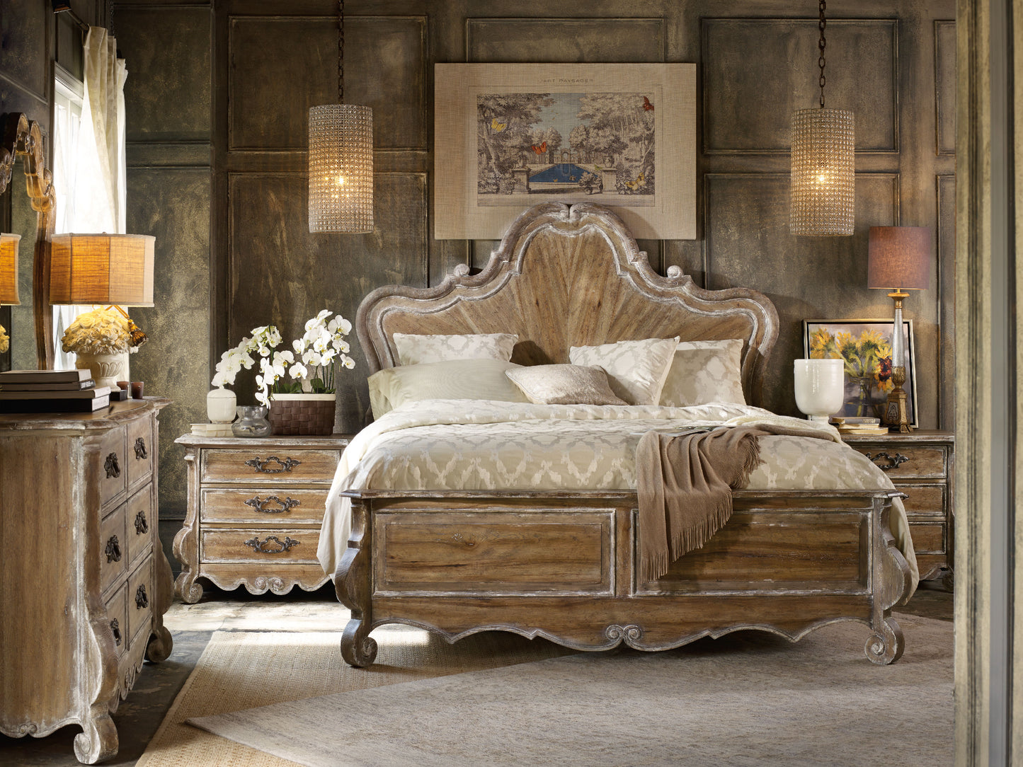 Chatelet california king wood panel bed