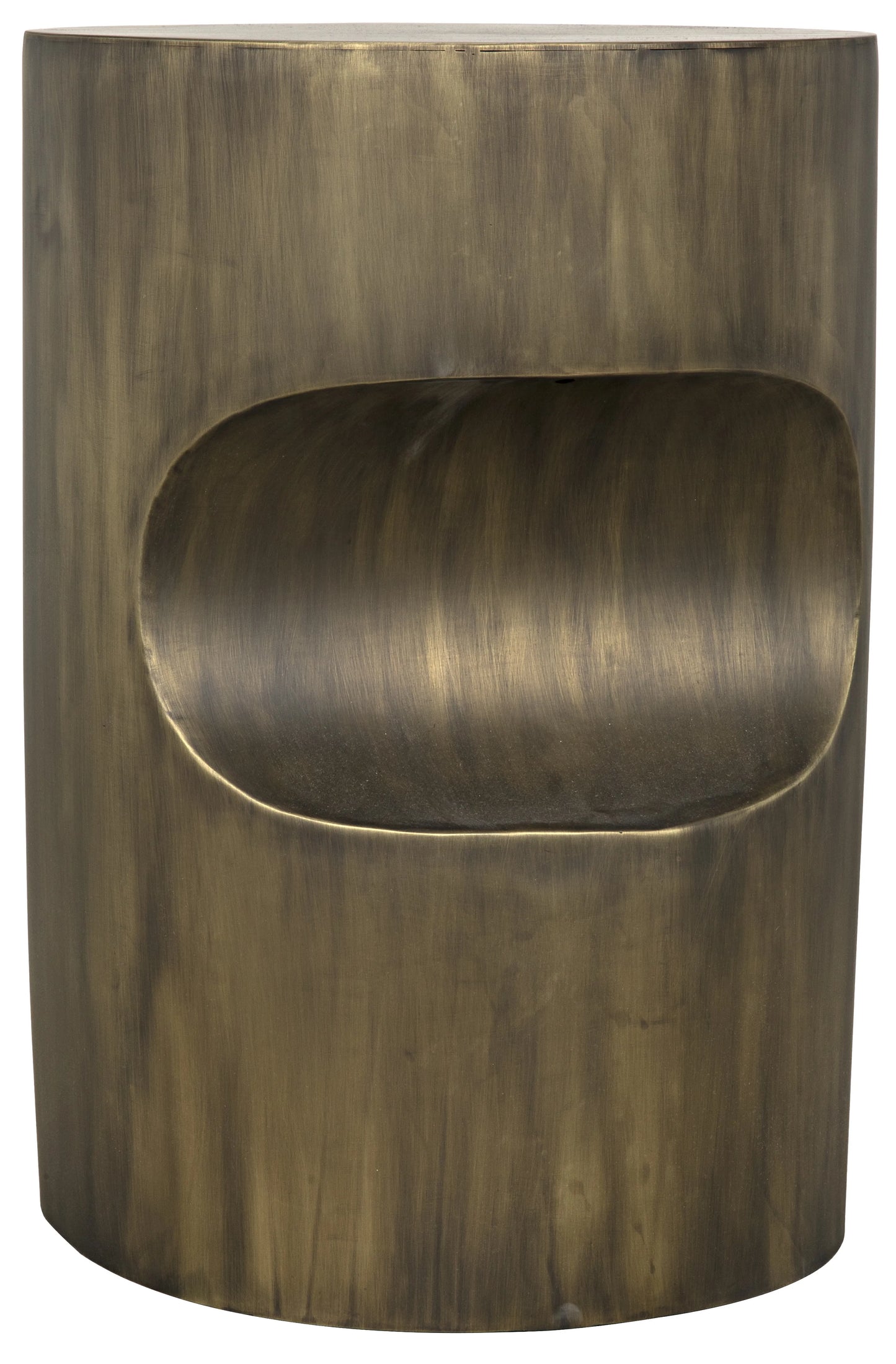 Margo side table, steel with aged brass finish