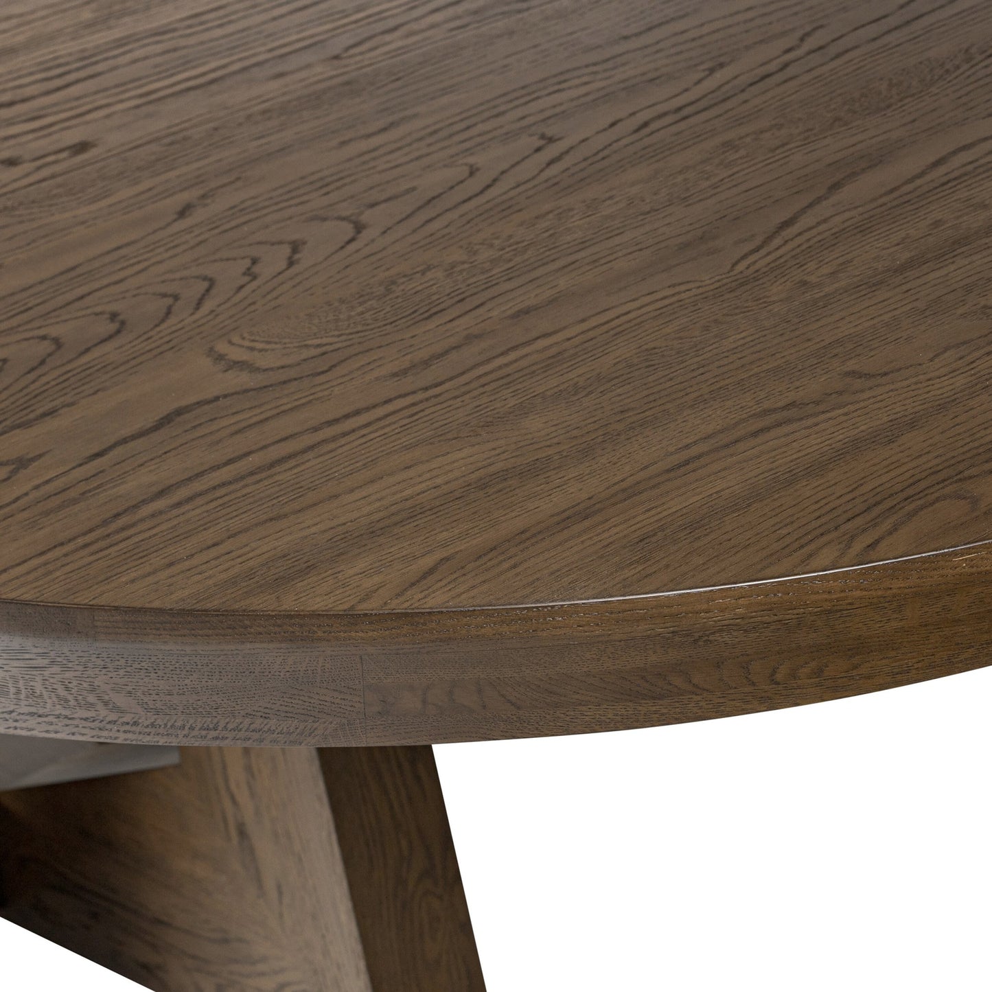 Zelda round extension dining table: fawn oak veneer-fawn oak