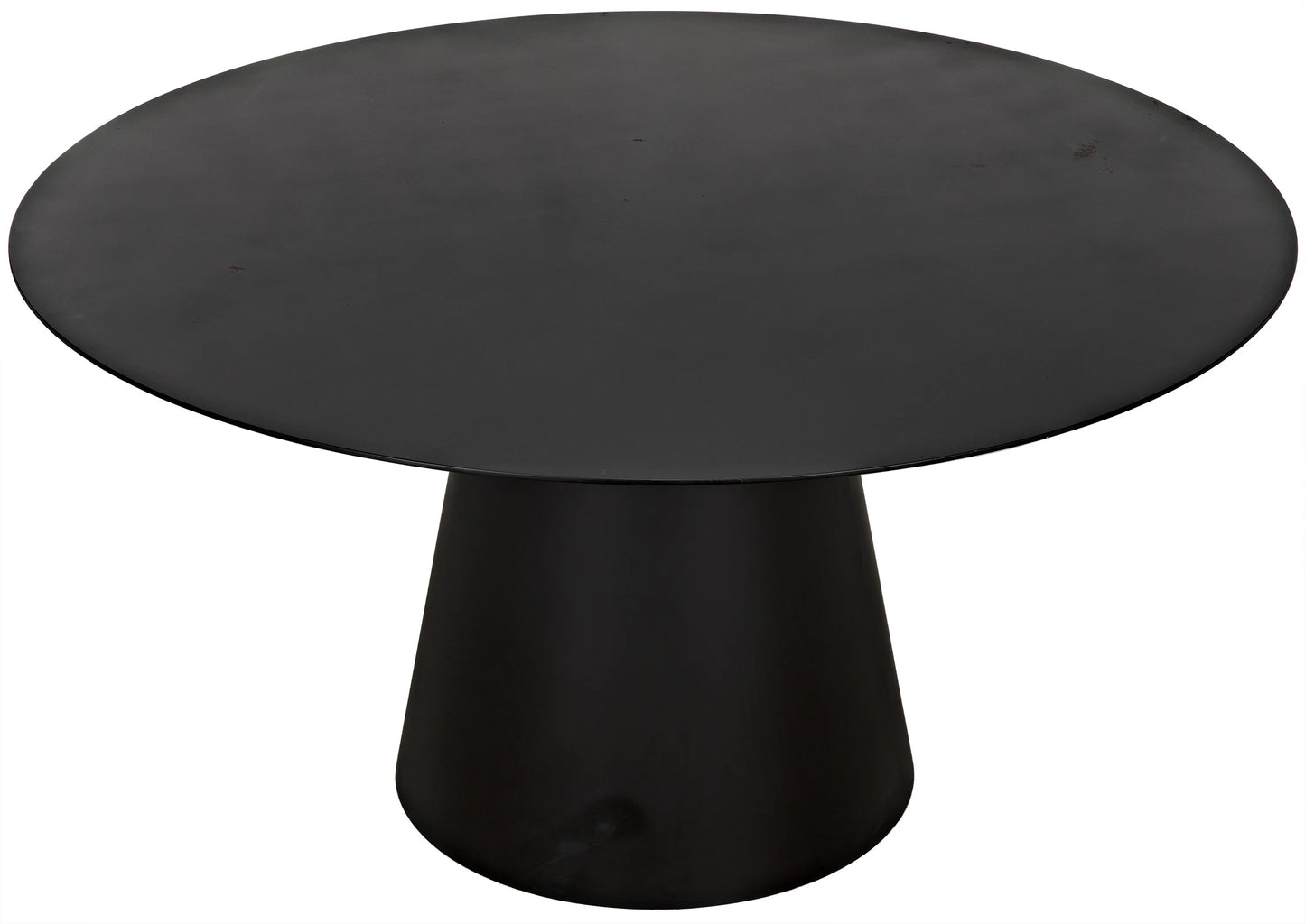 Vesuvius dining table, black steel