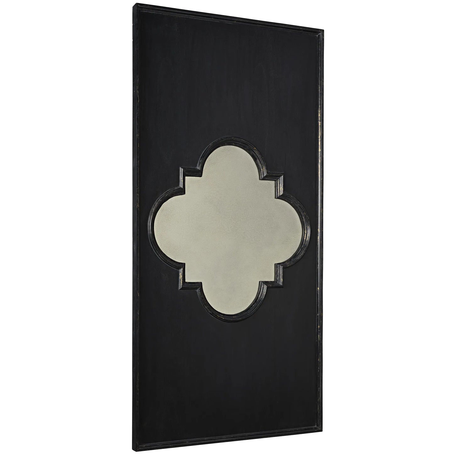 Good luck mirror, hand rubbed black with gold trim