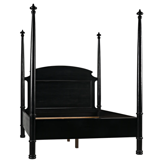 New douglas bed, queen, hand rubbed black