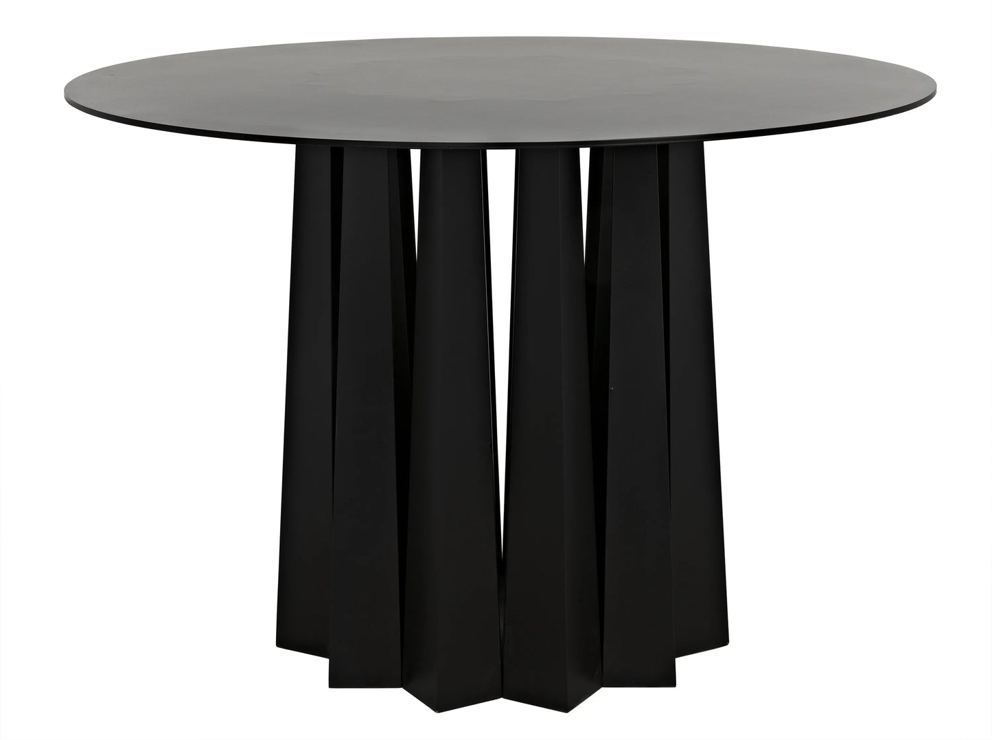 Column dining table, black steel