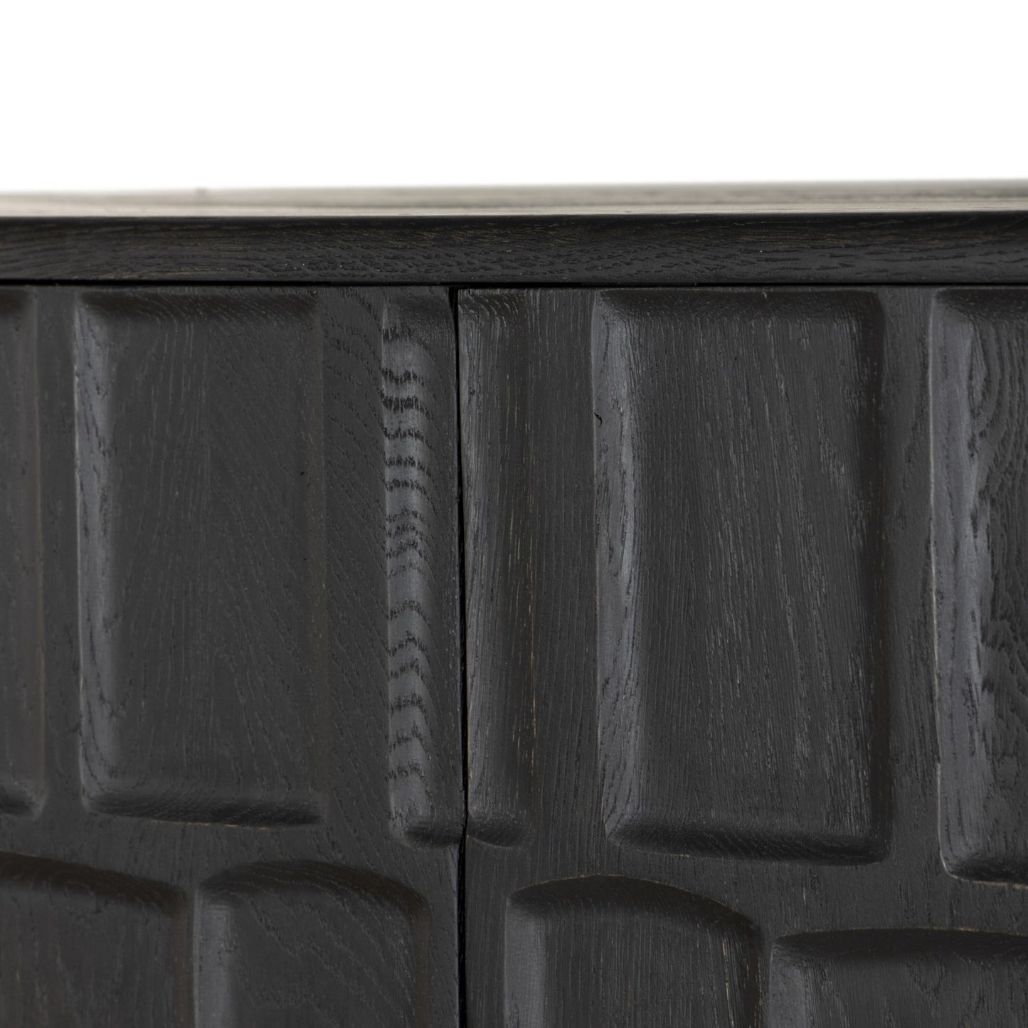 Ezri cabinet: black oak-carved black oak