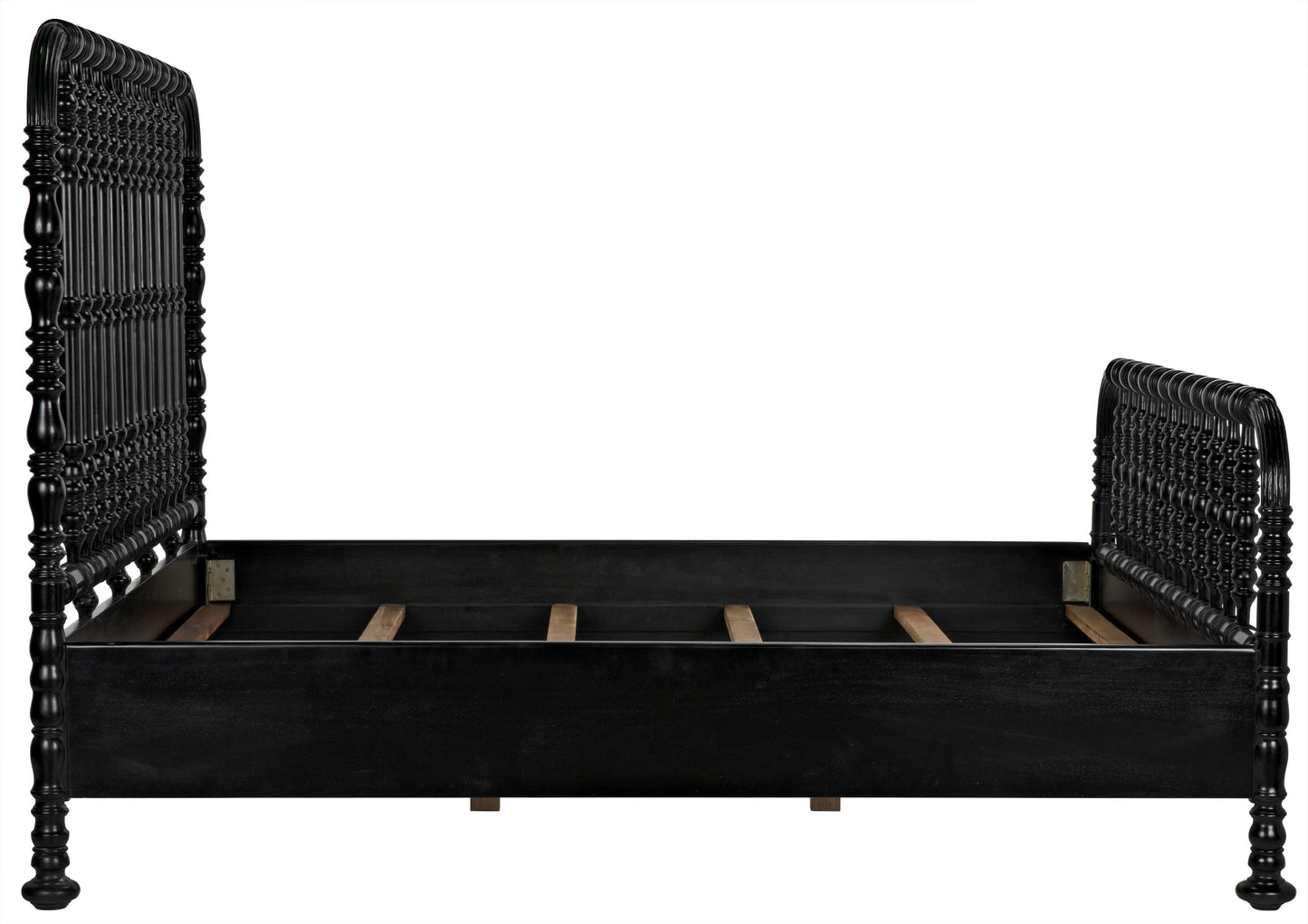 Bachelor bed, eastern king, hand rubbed black