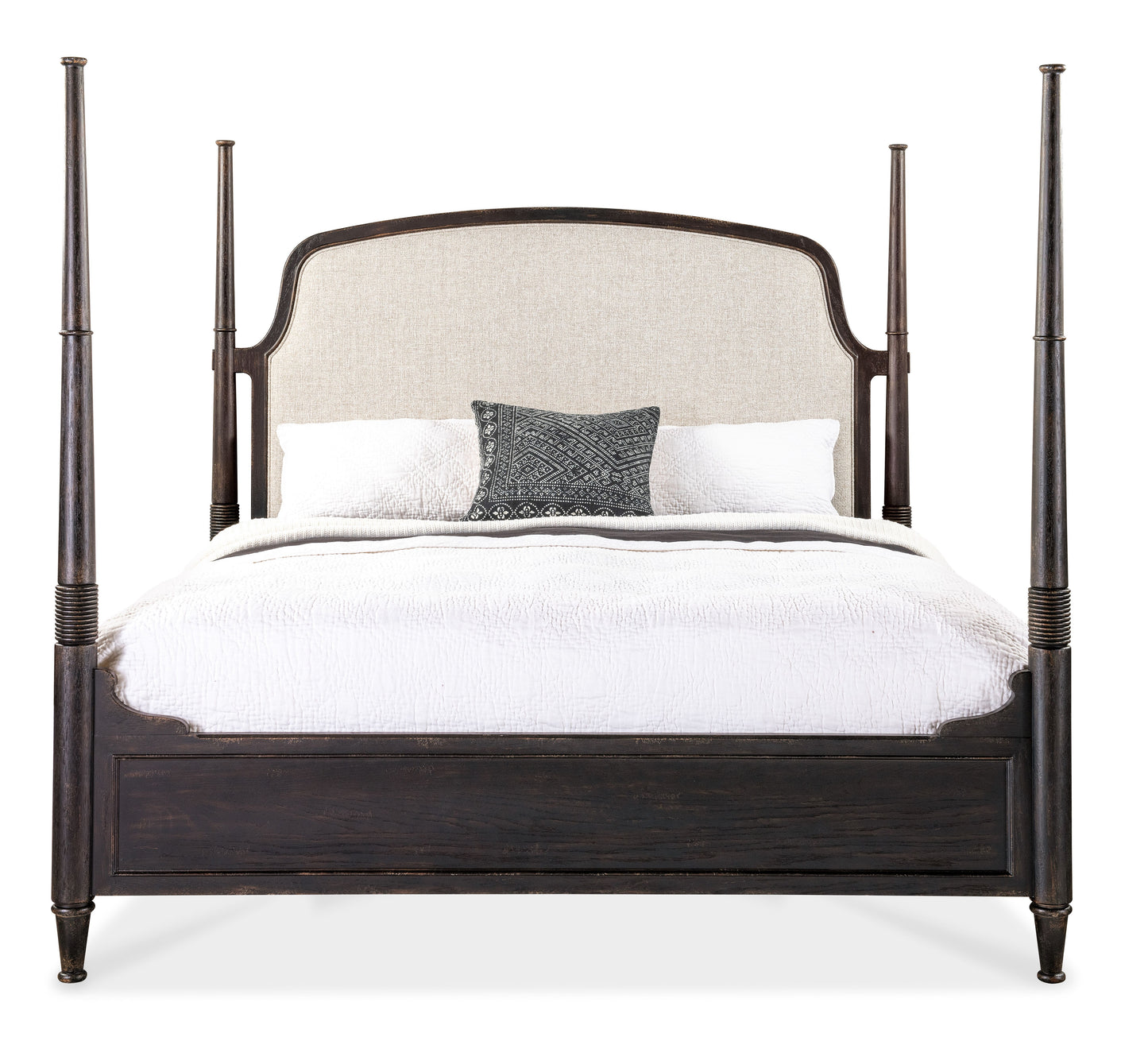 Americana king upholstered poster bed