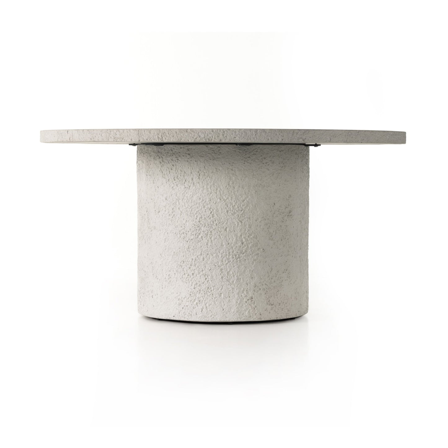 Otero round outdoor dining table 60" - blanc stone-matte stone