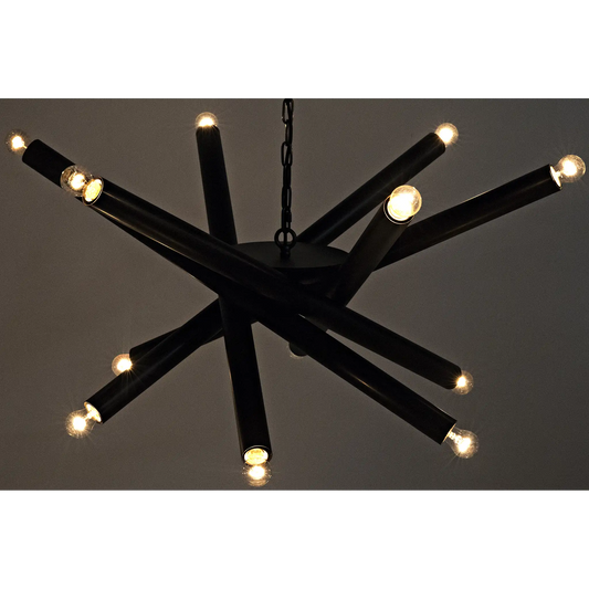 Lex chandelier, black steel