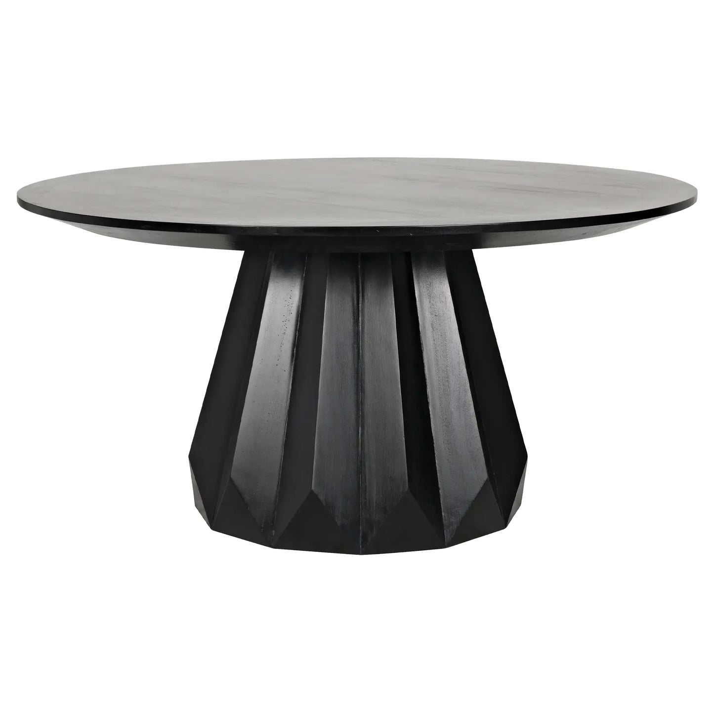 Brosche dining table, hand rubbed black