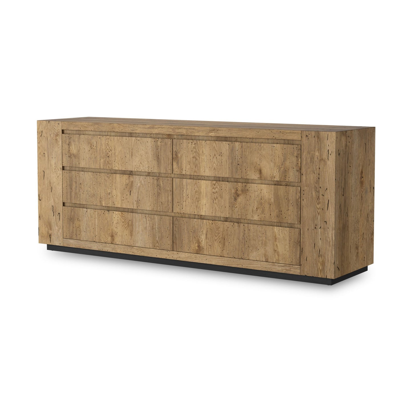 Abaso 6 drawer dresser: rustic wormwood oak