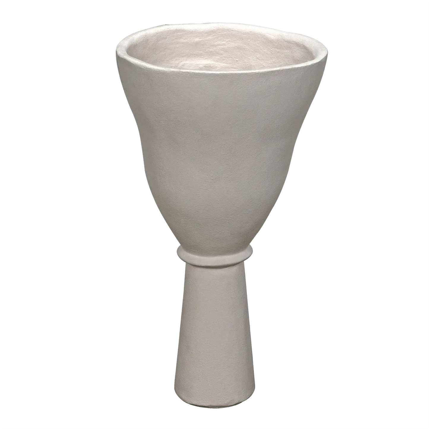 Vase, white fiber cement