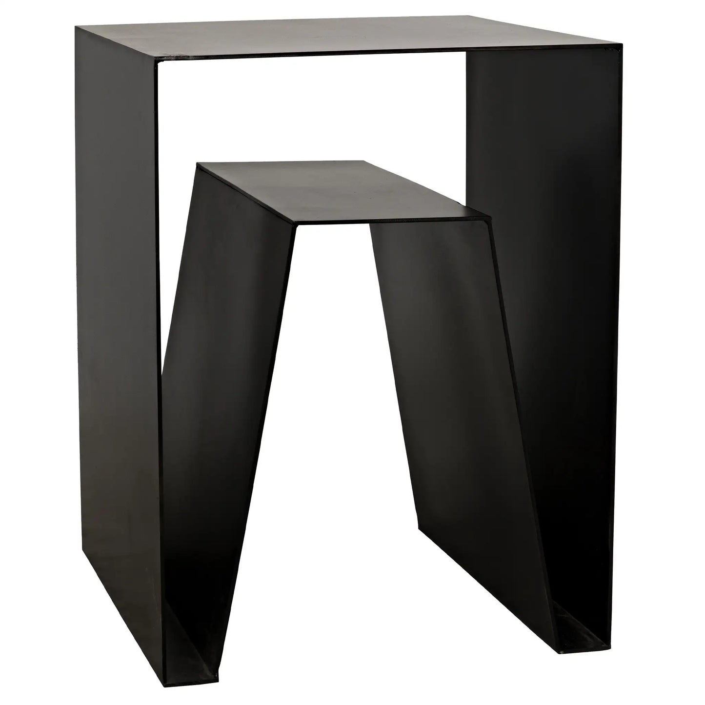 Quintin side table, black steel