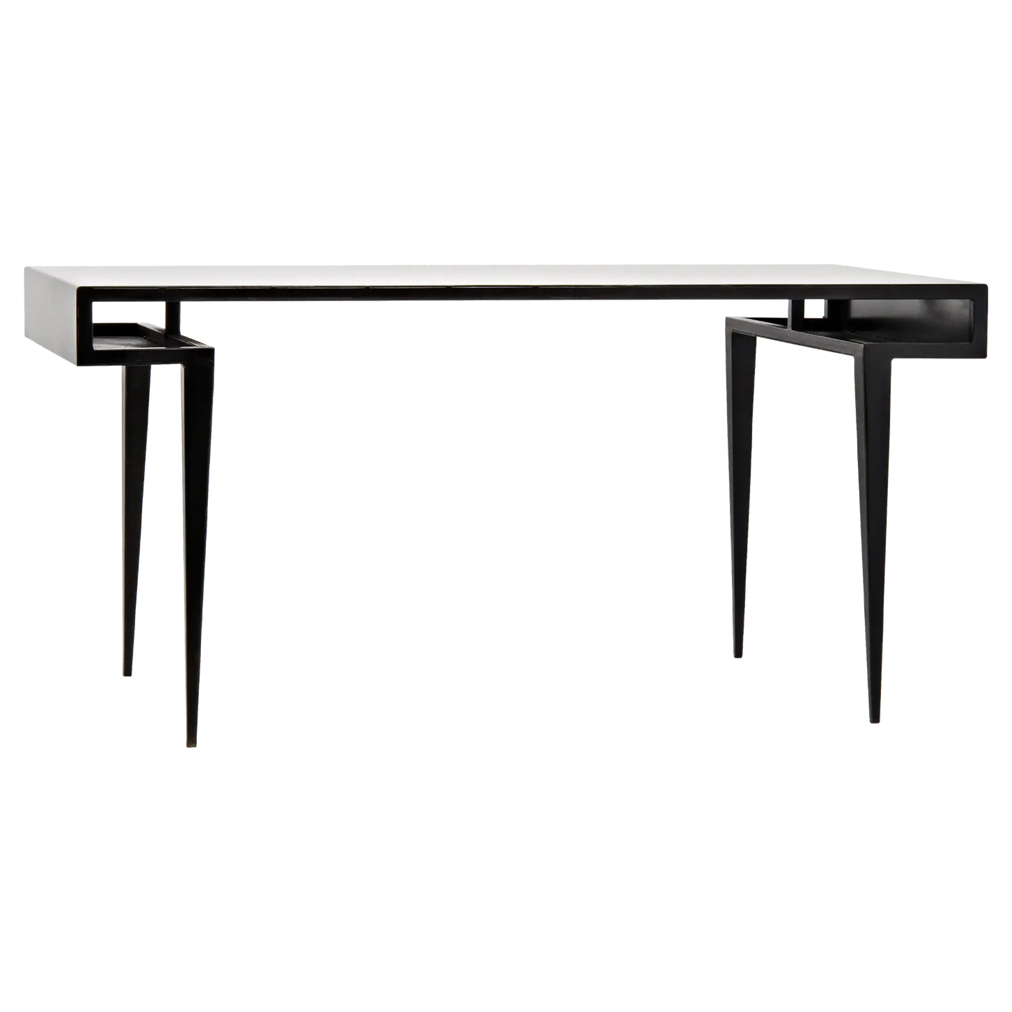 Stiletto desk, black steel