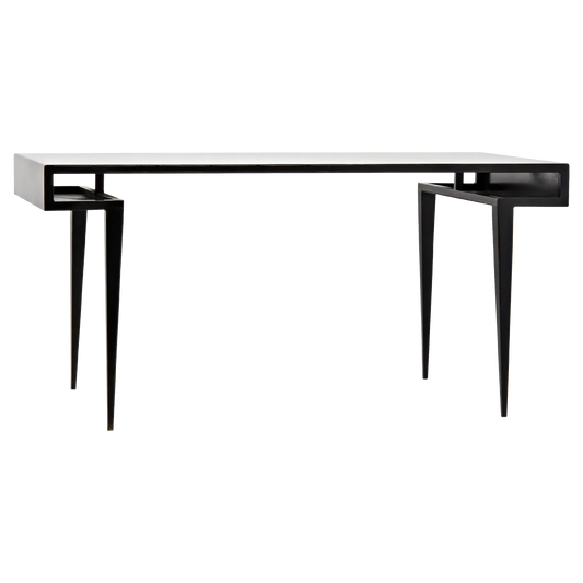 Stiletto desk, black steel