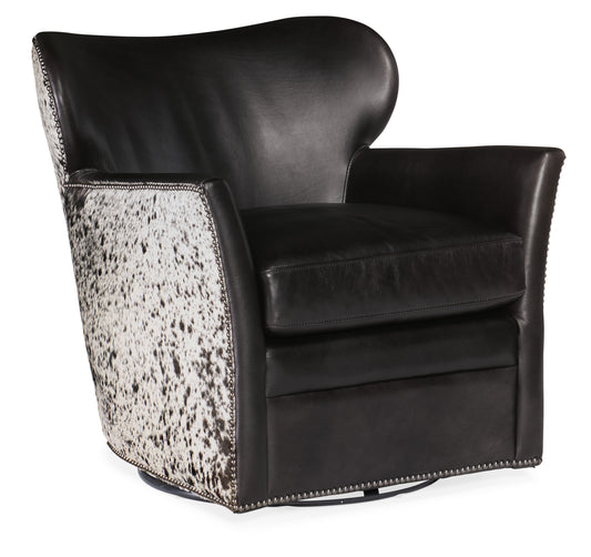 Kato leather swivel chair w/ salt pepper hoh