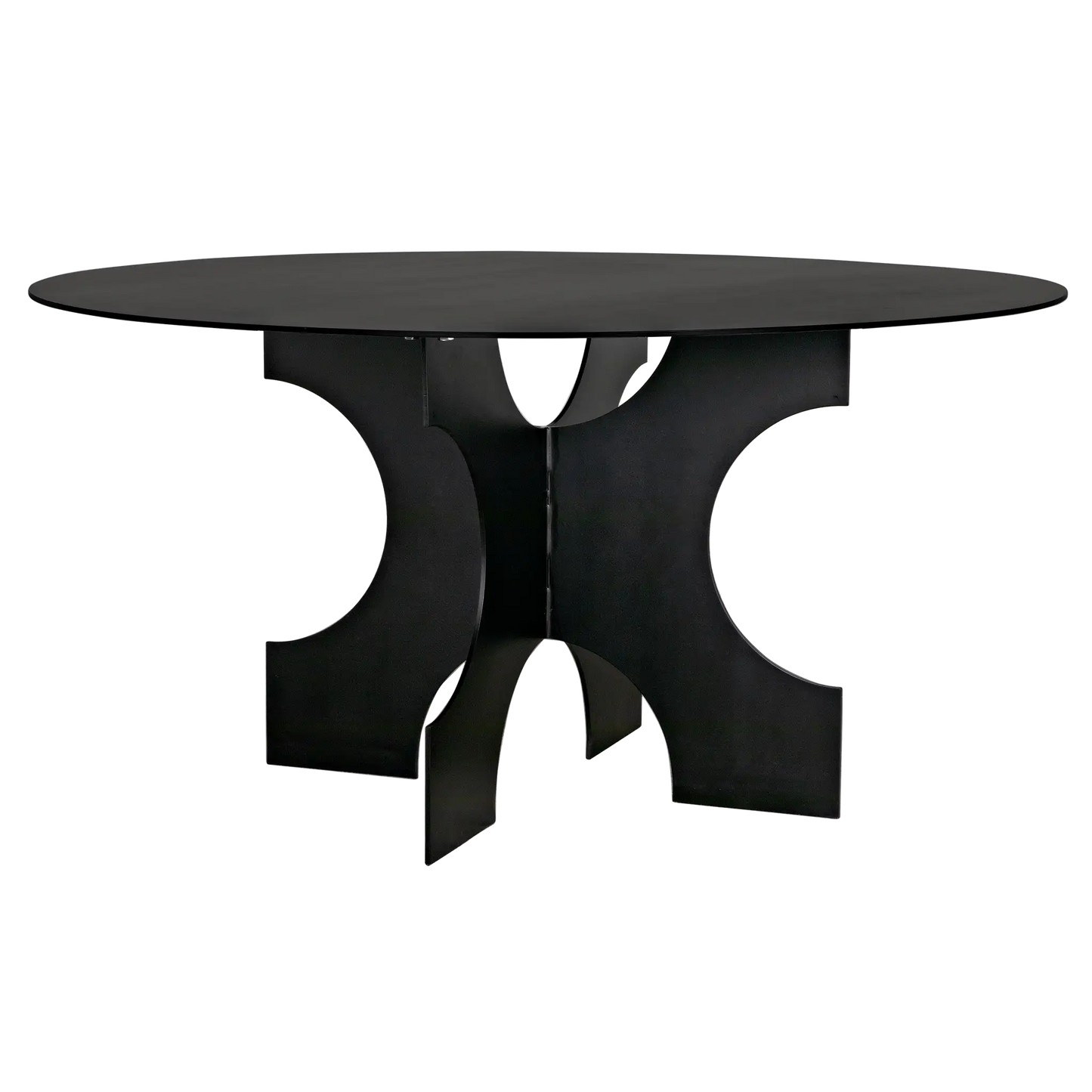 Element dining table, black metal