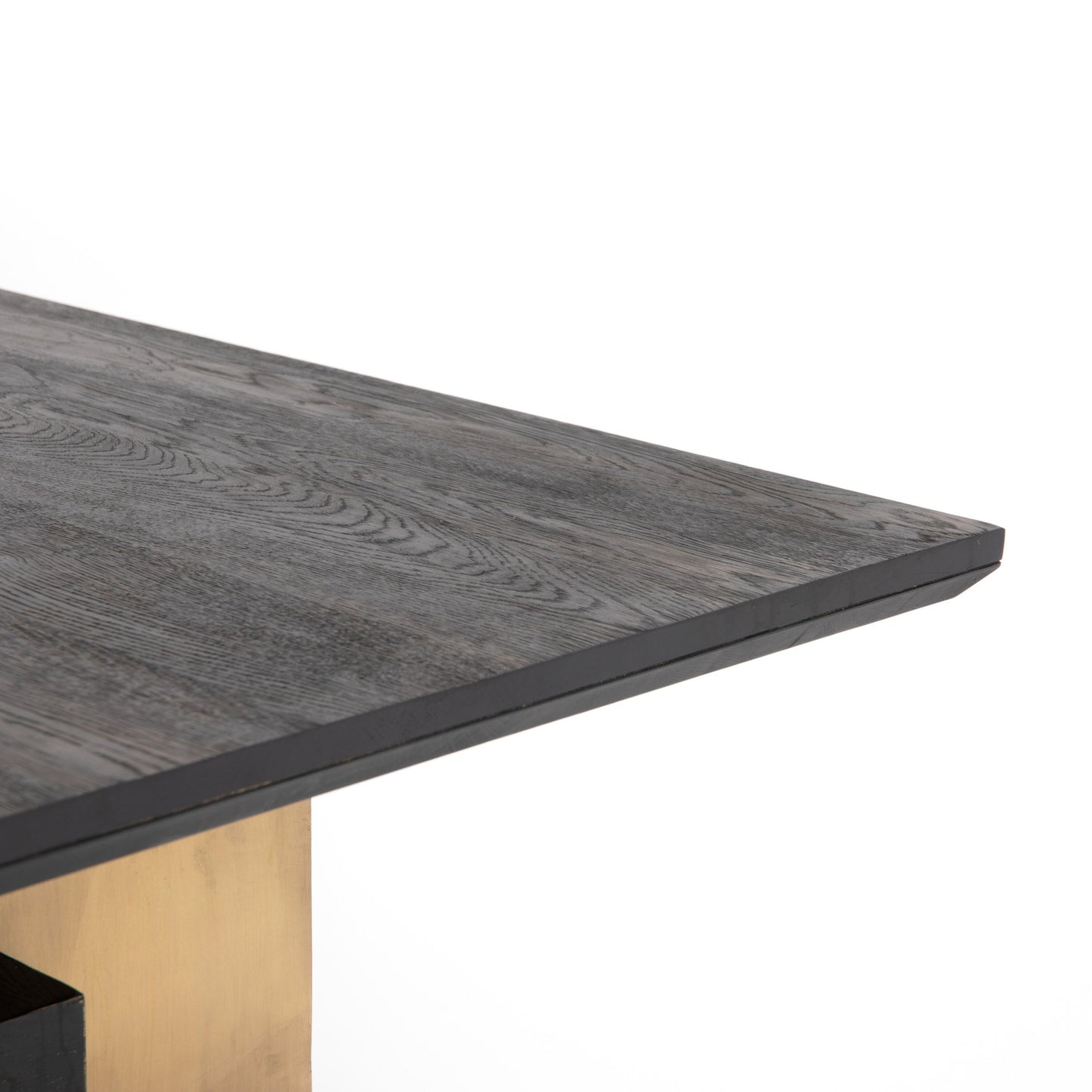 Brennan dining table-worn black