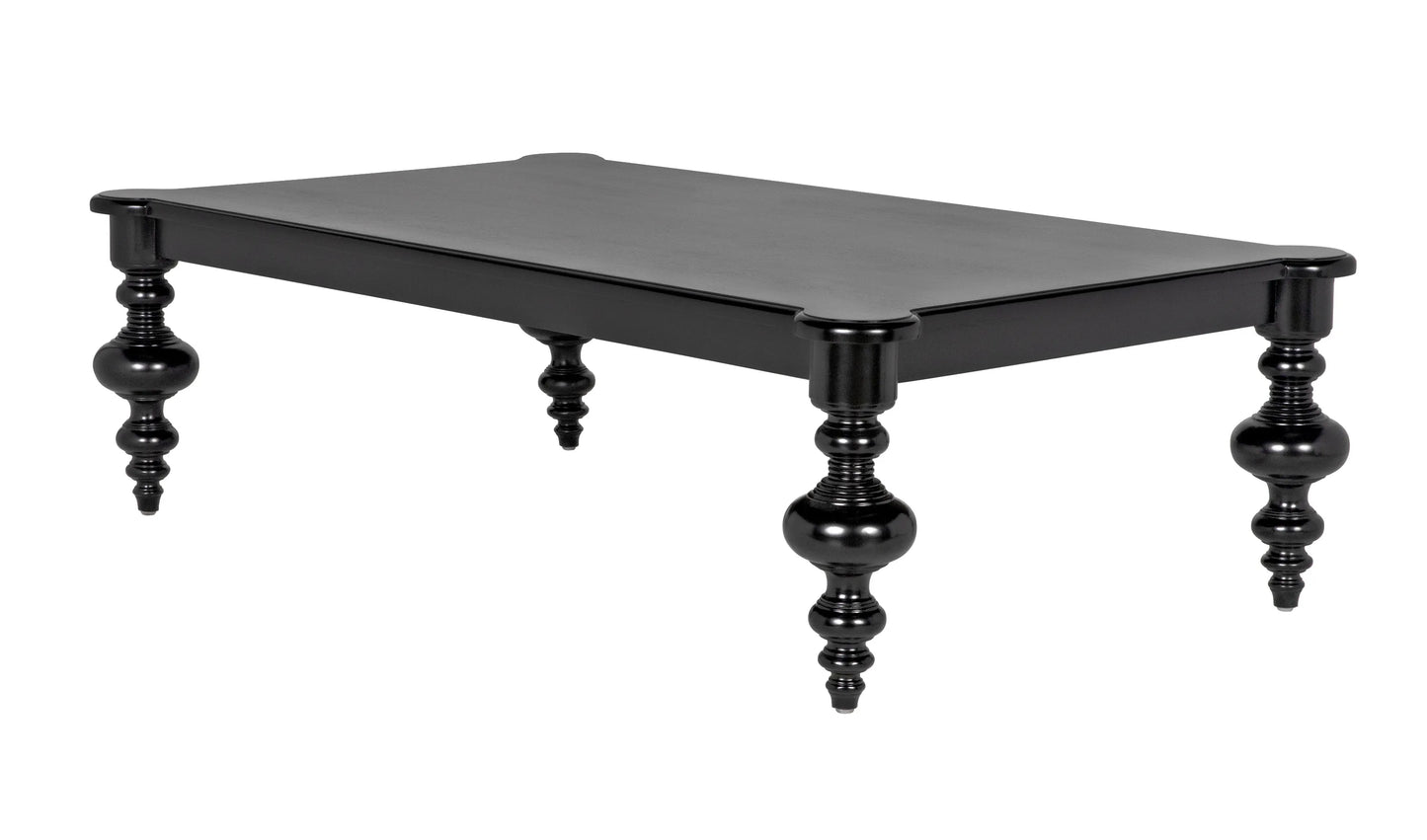 Graff coffee table, hand rubbed black