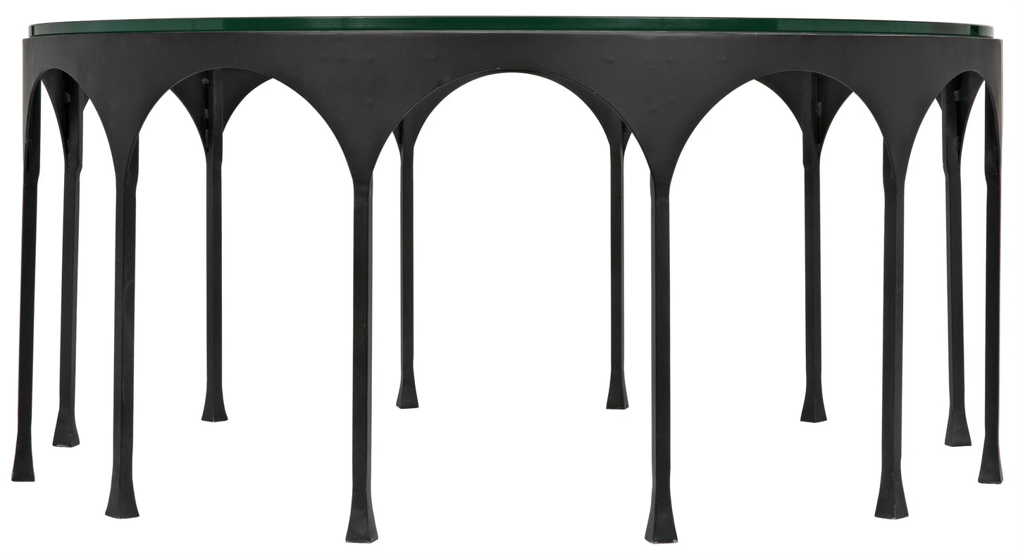 Achille coffee table, black steel