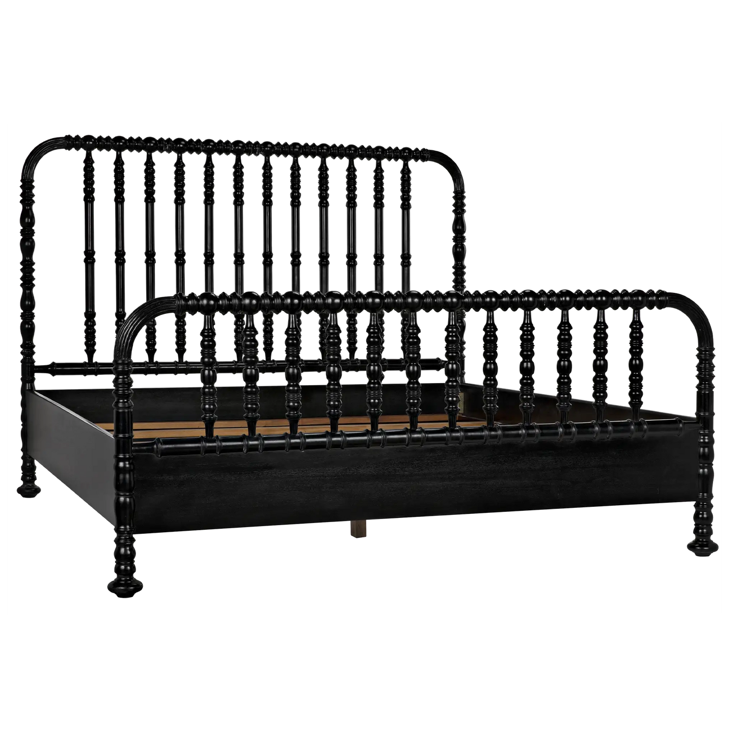 Bachelor bed, eastern king, hand rubbed black