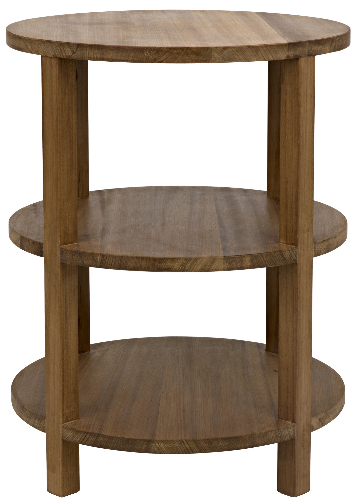 Tier side table, gold teak