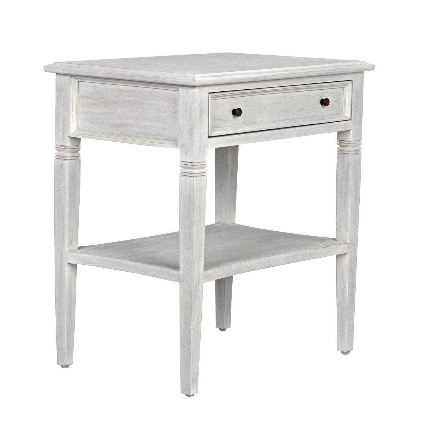 Oxford 1-drawer side table, white wash