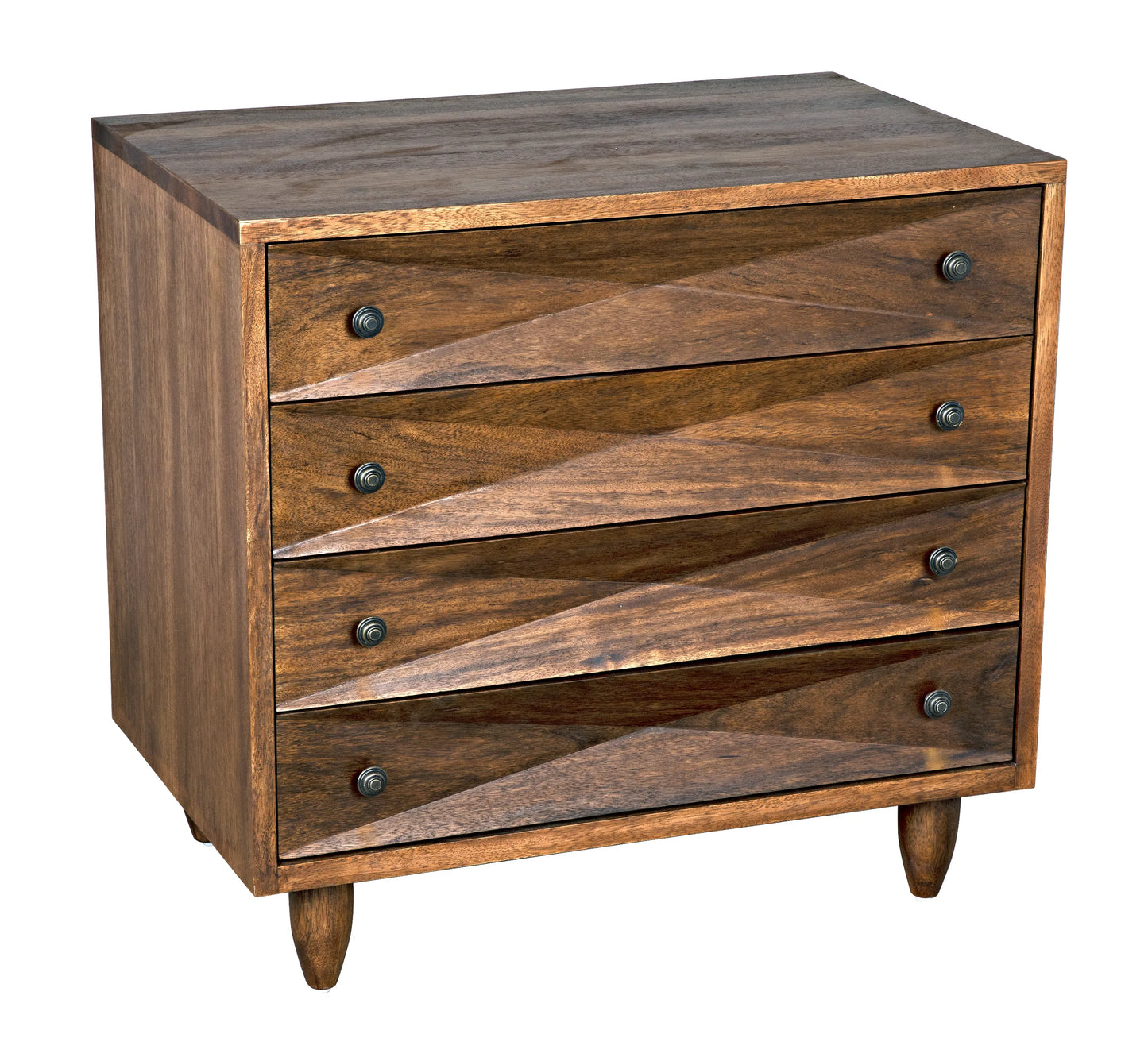 Diamond chest, dark walnut