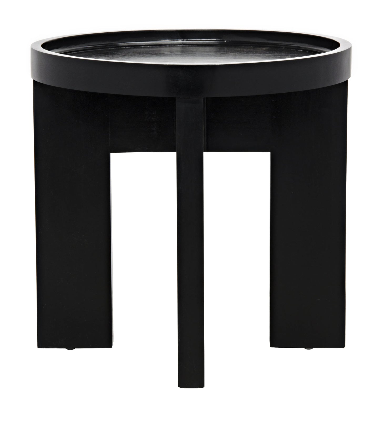 Gavin side table, hand rubbed black