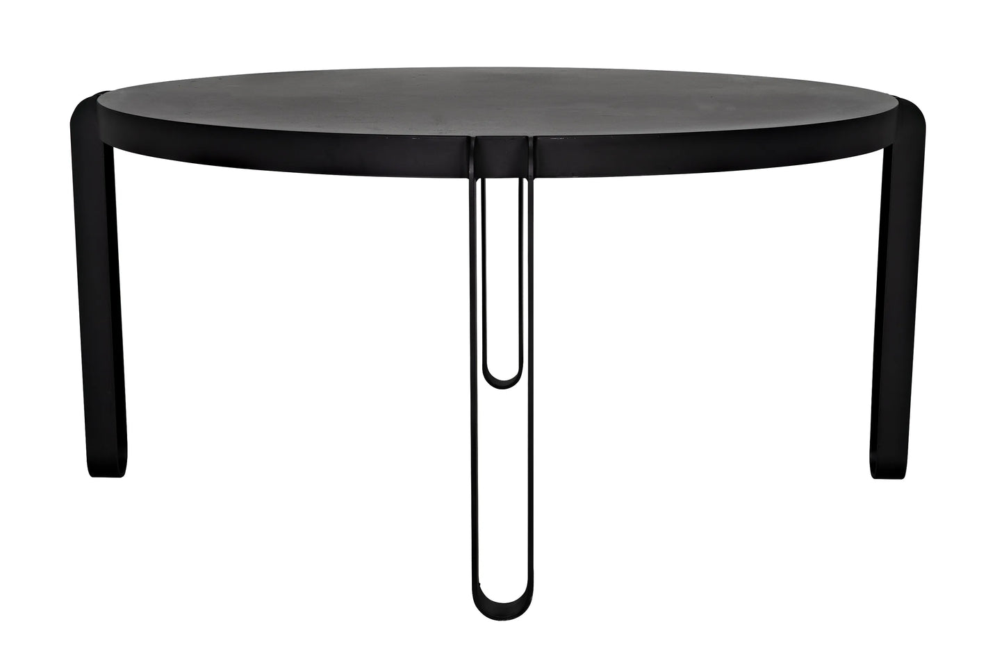 Marcellus dining table, 63", black metal