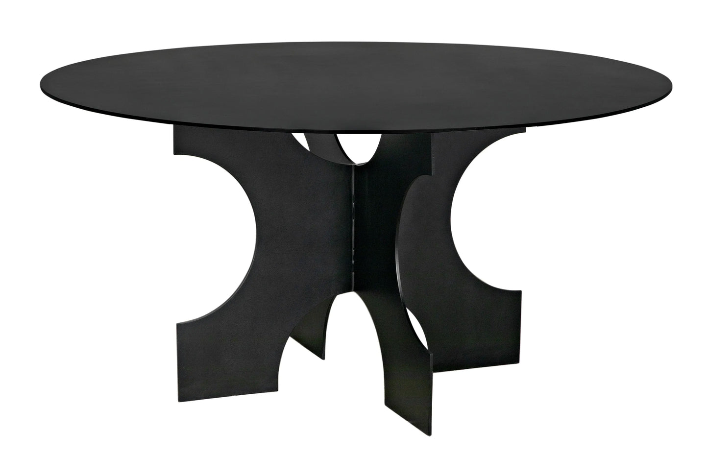 Element dining table, black metal