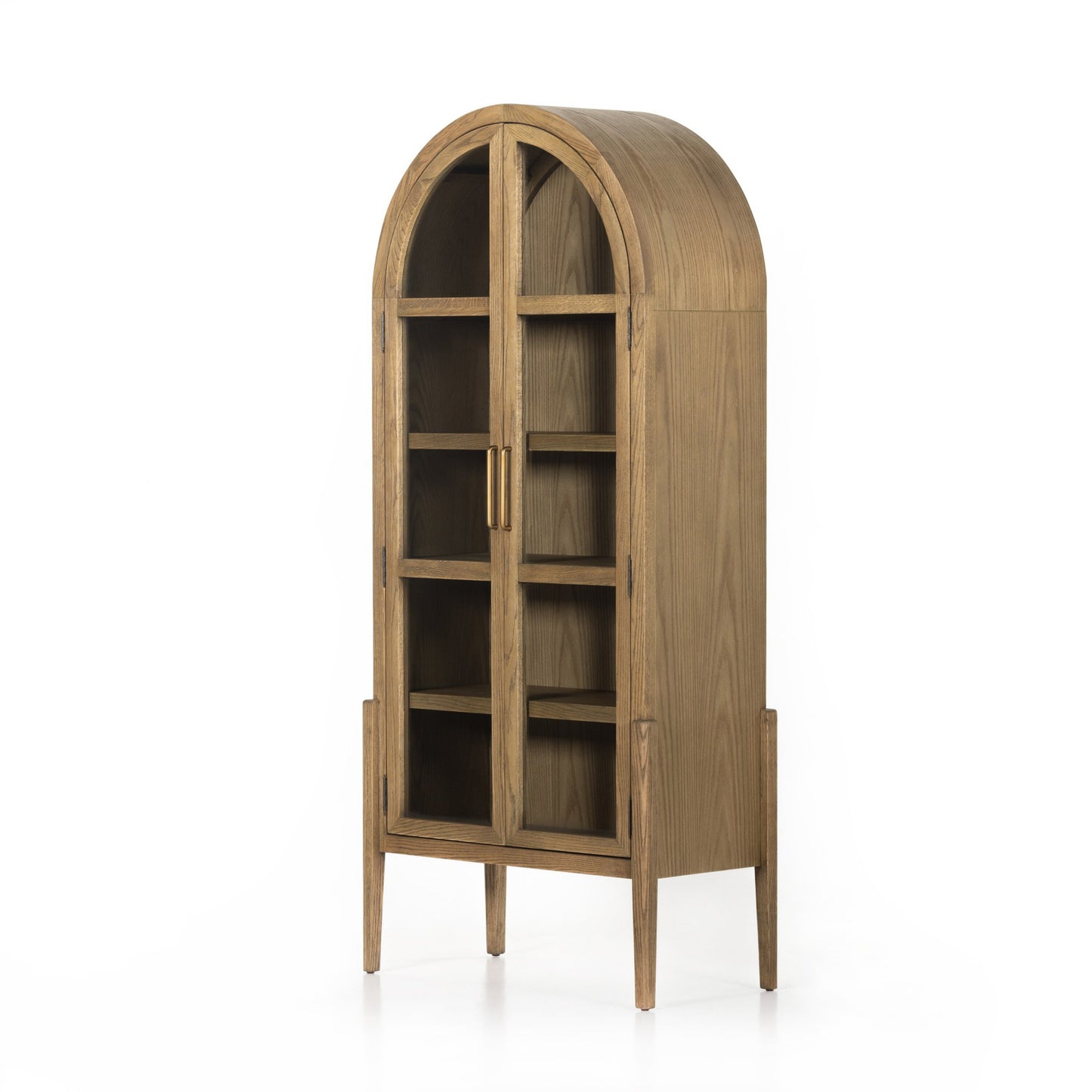 Tolle cabinet - drifted oak solid-antique brass