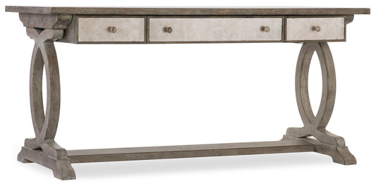 Rustic glam trestle desk