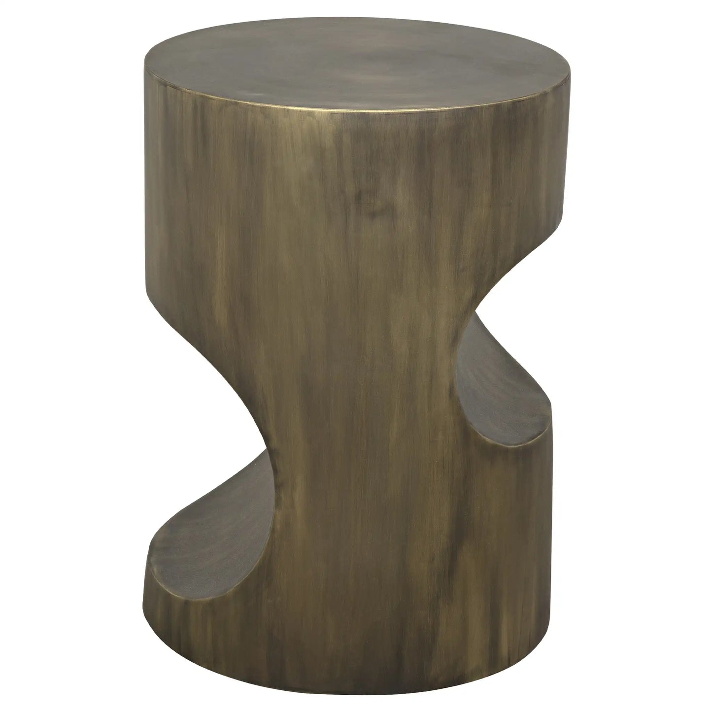 Margo side table, steel with aged brass finish