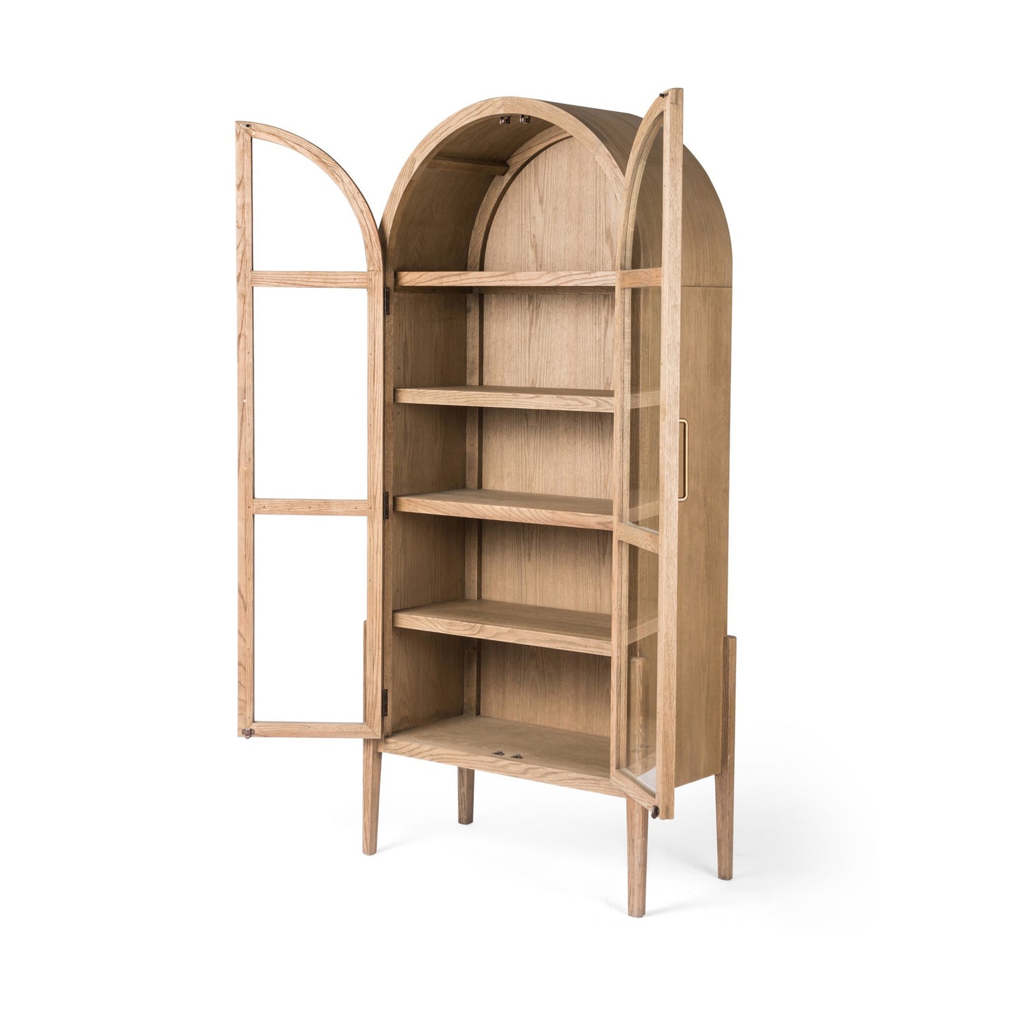 Tolle cabinet - drifted oak solid-antique brass