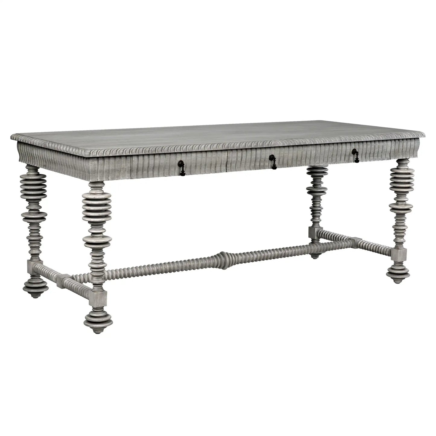 Portuguese desk, distressed grey