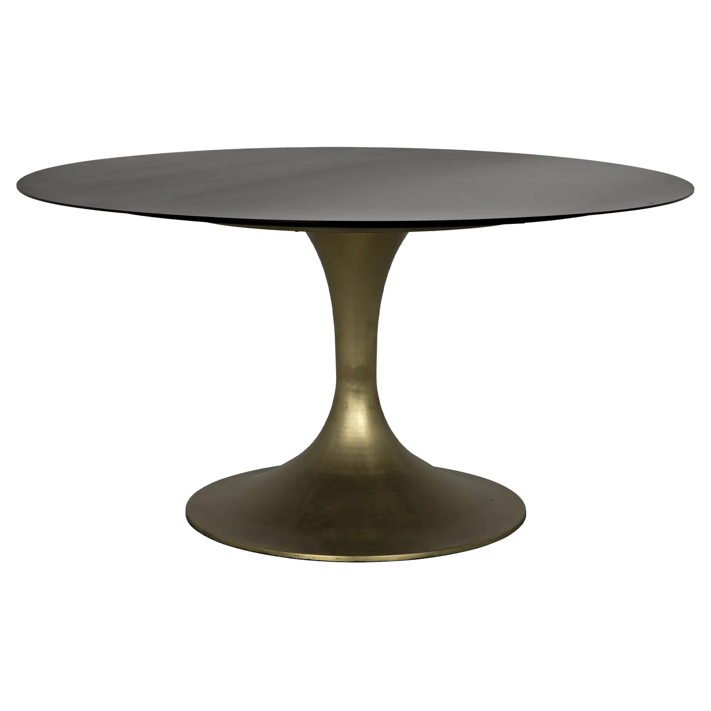 Herno table, steel with brass finished base