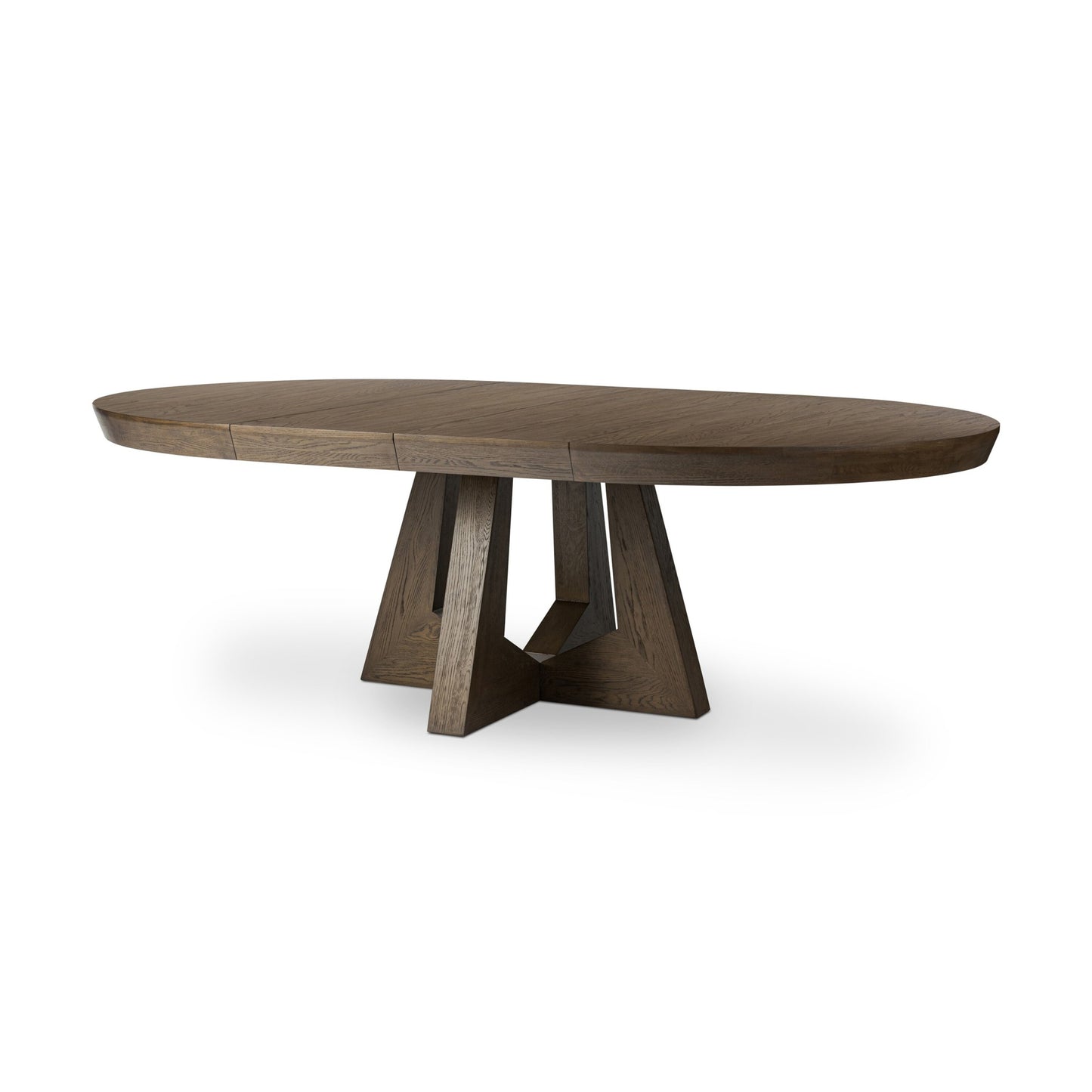 Zelda round extension dining table: fawn oak veneer-fawn oak