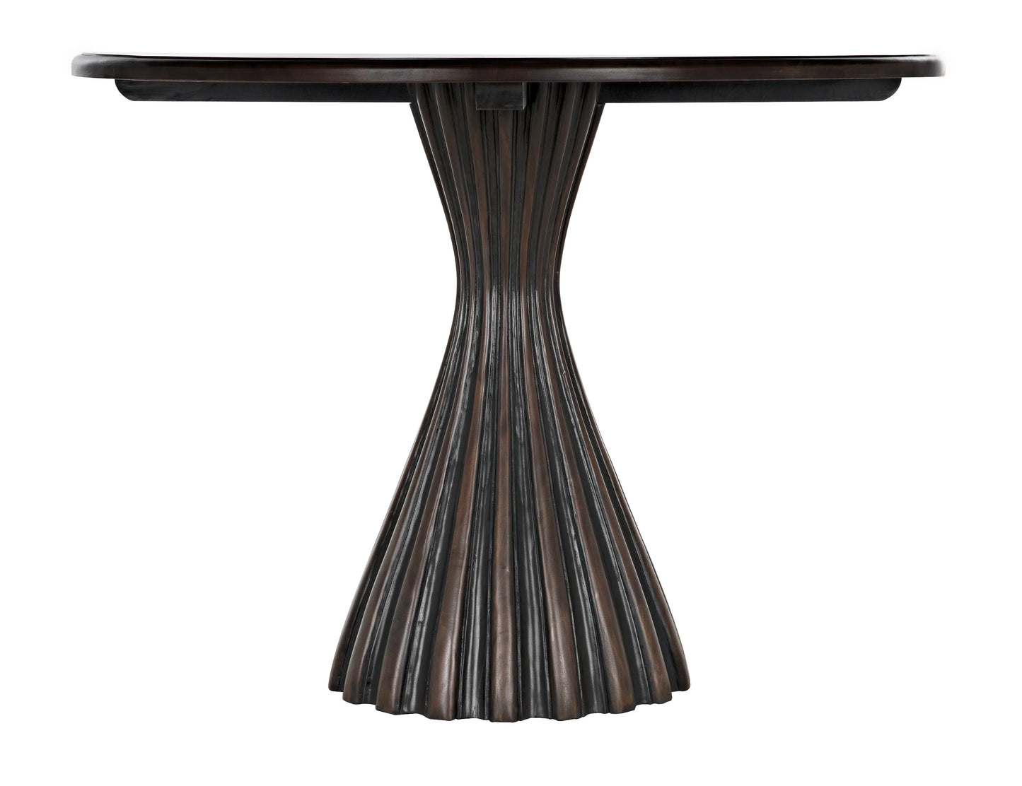 Osiris dining table, pale rubbed with light brown trim