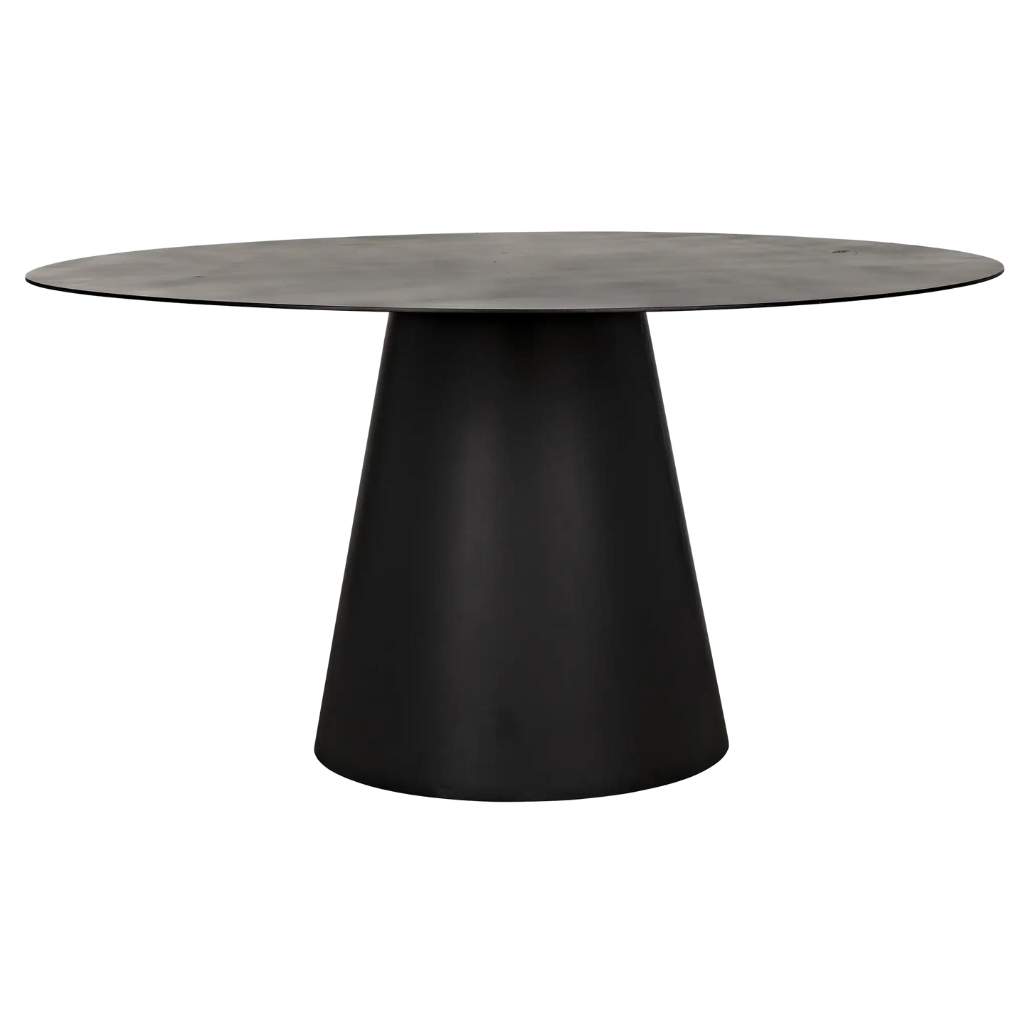 Vesuvius dining table, black steel