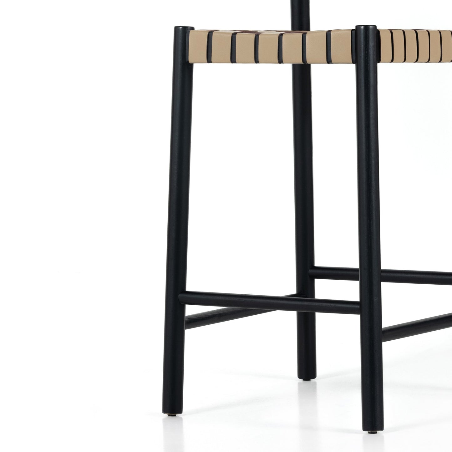 Heisler stool-almond leathr blnd-counter