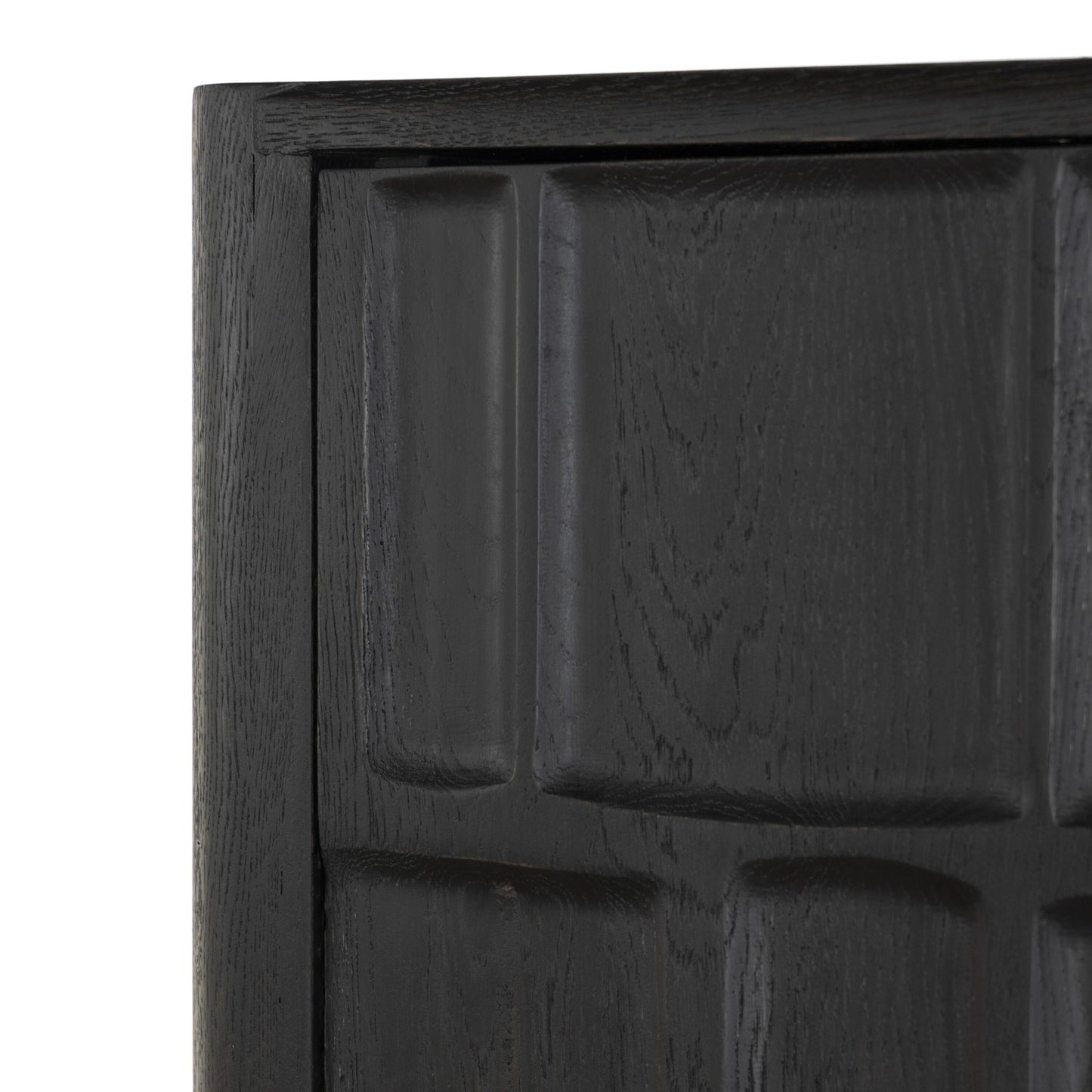 Ezri cabinet: black oak-carved black oak