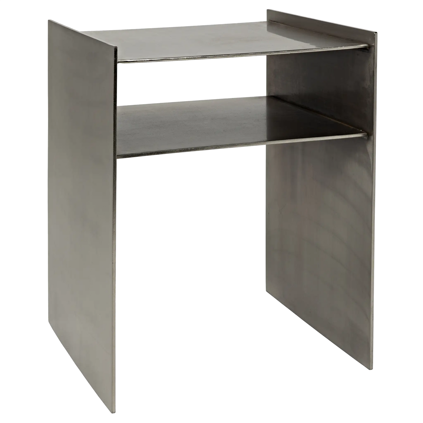 Cyrus side table, antique silver finish