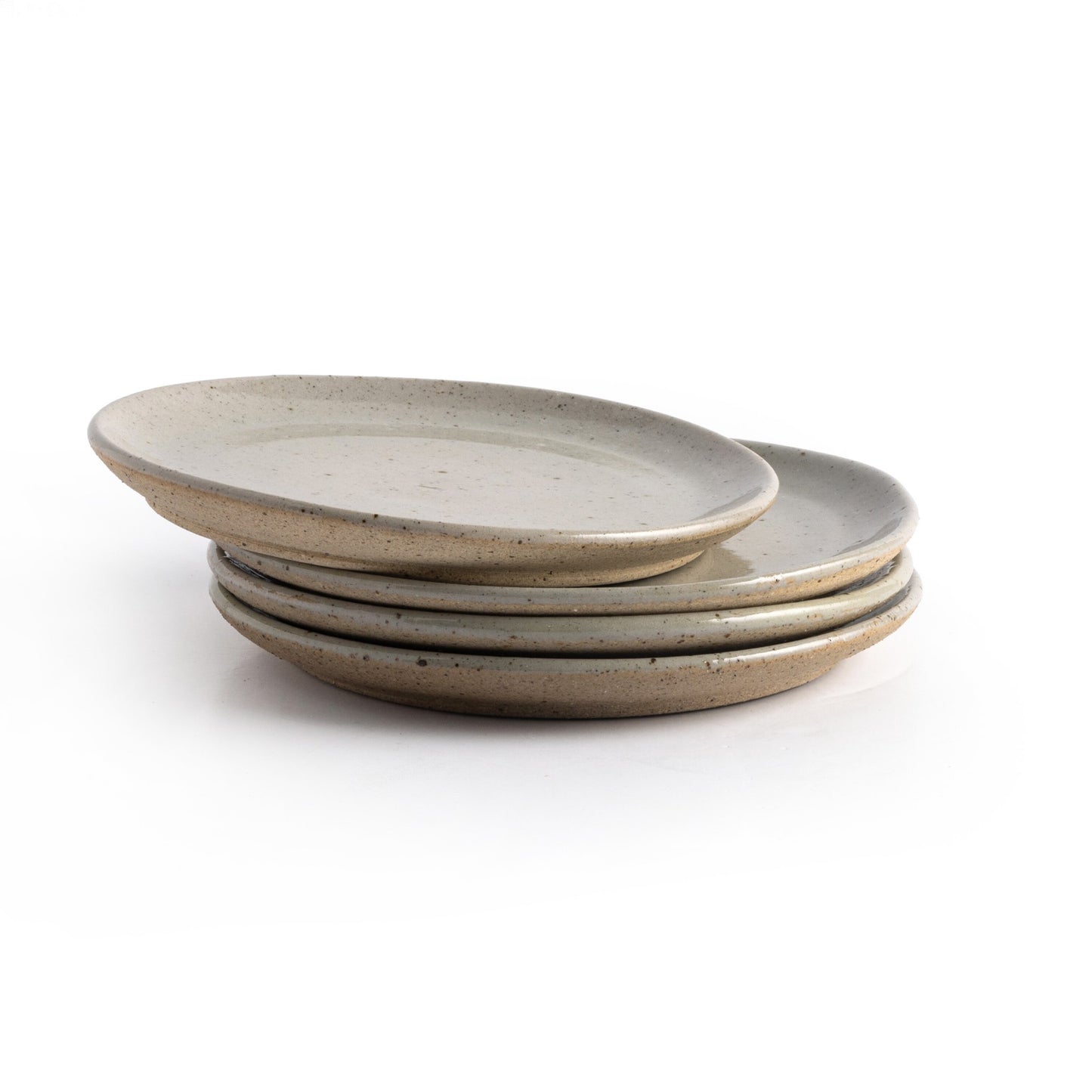Nelo salad plate, set of 4-natural clay